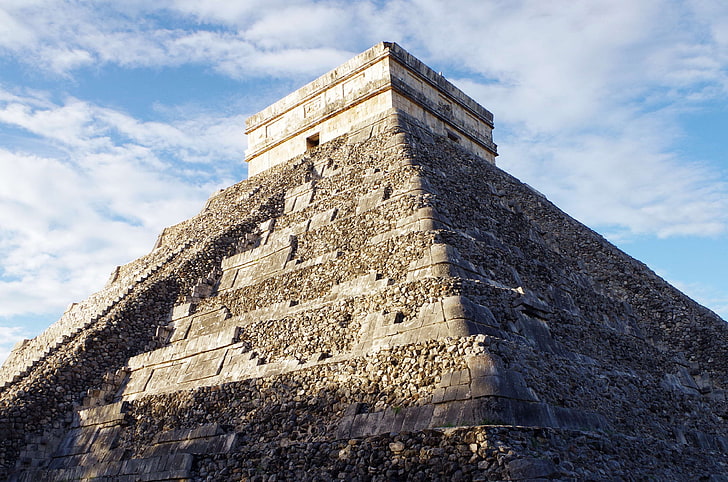 ancient, chichn itz, el castillo, maya, mayan, mexico, pyramid, ruins, temple, HD wallpaper