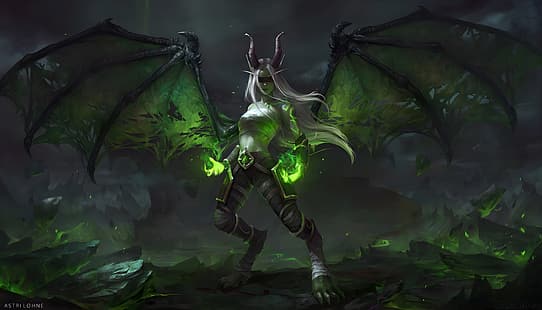 World of Warcraft: Legion, Demon Hunter WoW, mejorado, Fondo de pantalla HD HD wallpaper