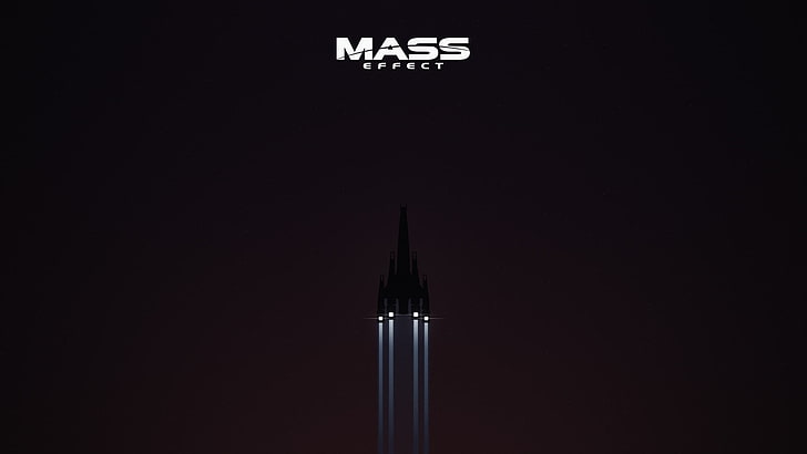 Teks Mass Effect, Mass Effect, Normandy SR-2, sederhana, minimalis, video game, normandy sr-1, Wallpaper HD