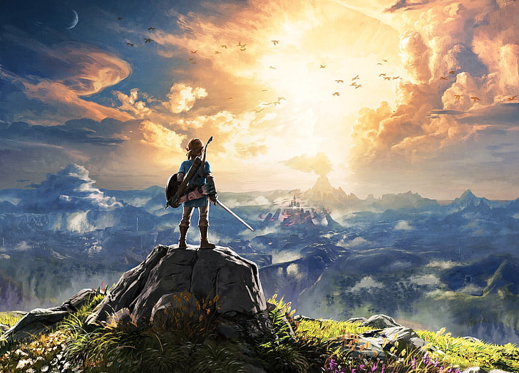 Papel de parede de Link, The Legend of Zelda: Breath of the Wild, videogame, The Legend of Zelda, Link, botw, HD papel de parede