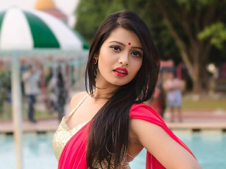 Hot-ena-saha-bengali- นักแสดงหญิงในสารี, วอลล์เปเปอร์ HD