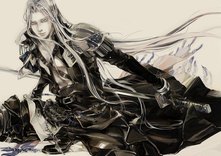 Ilustrasi Zepherot, anime, Final Fantasy VII, Sephiroth, Wallpaper HD