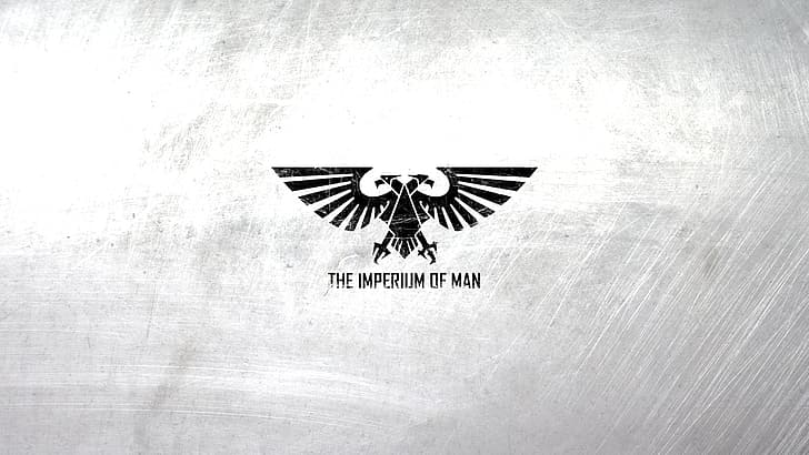 Warhammer, Imperium of Man, minimalis, putih, Wallpaper HD