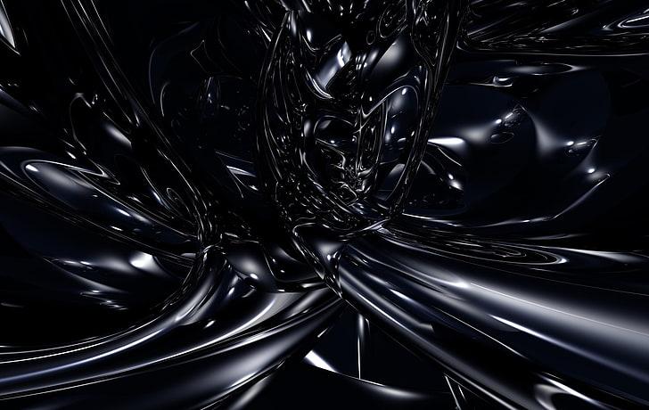 fond d'écran liquide noir, sombre, plongée, abstraction, arrière-plan, couleur, Fond d'écran HD