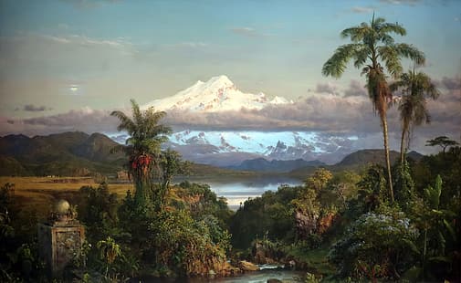 Frederic Edwin Church, Cayambe, Ecuador, pittura, arte classica, Sfondo HD HD wallpaper