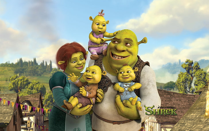 Shrek movie wallpaper, children, cartoon, Fiona, Shrek 4, HD wallpaper