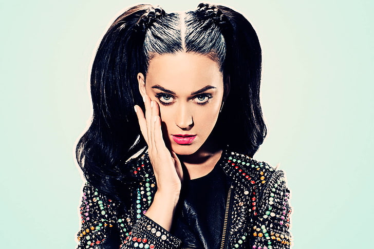Katy Perry, şarkıcı, pigtailler, HD masaüstü duvar kağıdı