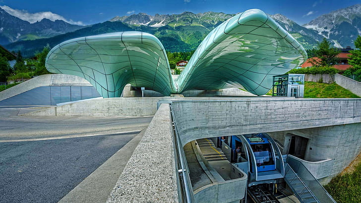 station, Austria, Innsbruck, the funicular, Hungerburgbahn, HD wallpaper
