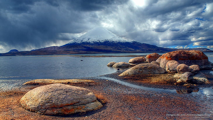 Chungara Lake, Arica y Parinacota Region, Chile, South America, HD wallpaper