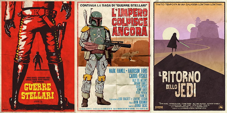 Star Wars, western, poster, movie poster, HD wallpaper