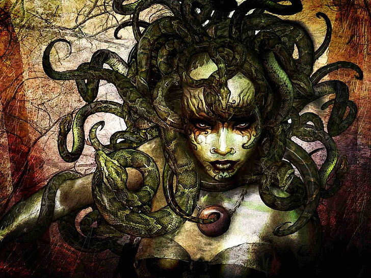 Medusa painting, Fantasy, Medusa, HD wallpaper