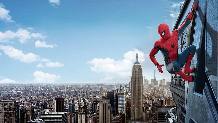 New York City, The Avengers, Marvel Comics, Spider-Man, Spider-Man: Homecoming (2017), HD wallpaper
