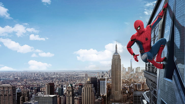 마블 스파이더 맨 바탕 화면, Spider-Man : Homecoming (2017), 스파이더 맨, 마블 코믹스, 뉴욕, 어벤져 스, HD 배경 화면