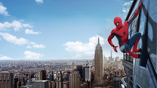 خلفية Marvel Spider-Man ، Spider-Man: Homecoming (2017) ، Spider-Man ، Marvel Comics ، مدينة نيويورك ، The Avengers، خلفية HD HD wallpaper