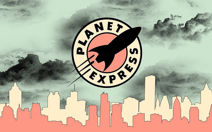 Logotipo de Planet Express, Futurama, Planet Express, Fondo de pantalla HD