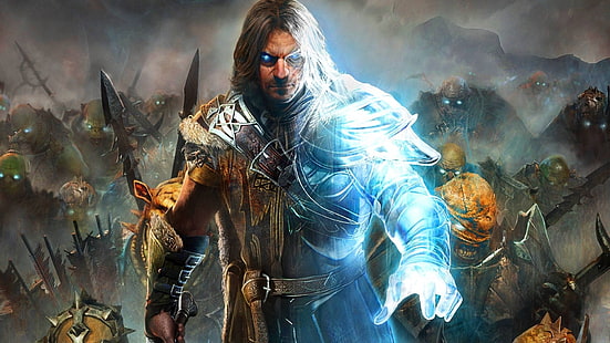 Middle-earth: Shadow of Mordor, man i brun kostymaffisch, Middle, Earth, Shadow, Mordor, HD tapet HD wallpaper