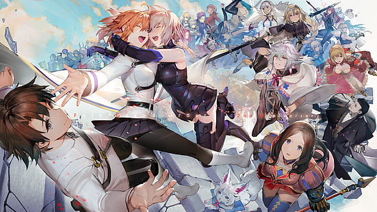 Anime Girls, Anime, Liduke, Fate / Grand Order, Anime Boys, offener Mund, HD-Hintergrundbild HD wallpaper