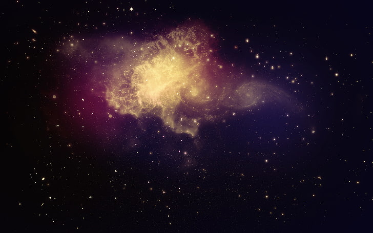 outer space illustration, stars, beautiful, galaxy, HD wallpaper