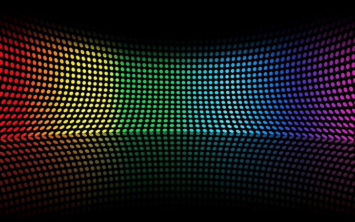 rojo, amarillo, azul, verde y morado ilustración, colorido, forma, punto, superficie, flexión, Fondo de pantalla HD