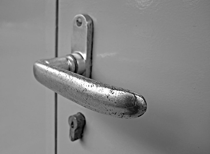 access, building, close, door, door knob, doorhandle, doorknob, doorway, enter, entrance, grip, house, knob, lock, metal, open, room, shiny, HD wallpaper