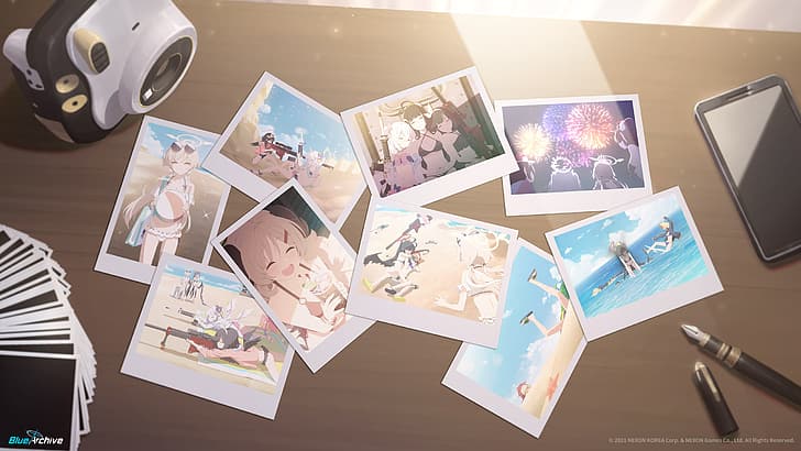 arsip biru, gadis anime, Wallpaper HD