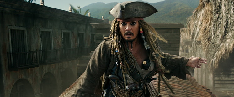 Film, Pirates des Caraïbes: les hommes morts ne racontent pas d'histoires, Jack Sparrow, Johnny Depp, Fond d'écran HD HD wallpaper