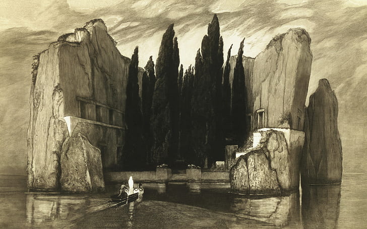 Griechische Mythologie, Jugendstil, Arnold Böcklin, Malerei, HD-Hintergrundbild