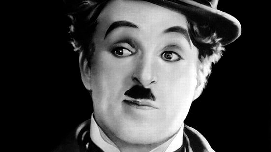 Charlie Chaplin, actor, face, monochrome, men, HD wallpaper HD wallpaper