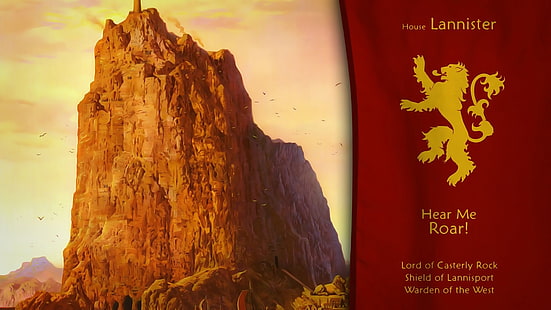 Игра престолов, Дом Ланнистер, Сигилы, HD обои HD wallpaper