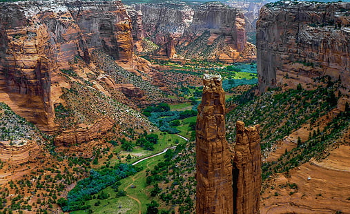 첼리 협곡, 자연, 바위, 캐년 드 첼리 국립 기념물, 미국, 협곡, 풍경, HD 배경 화면 HD wallpaper