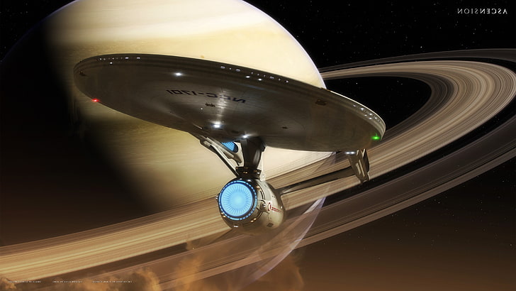 kosmos, statek kosmiczny, Star Trek, USS Enterprise (statek kosmiczny), Tapety HD
