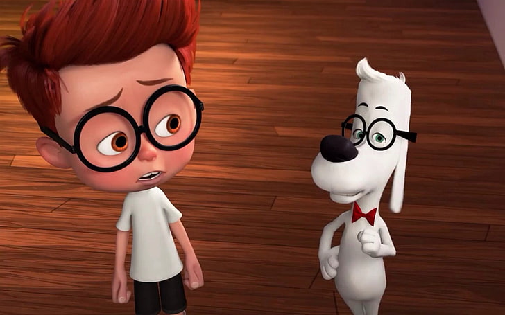 Mr Peabody And Sherman 2014 Movie HD Wallpaper 02, brown-haired boy cartoon illustration, HD wallpaper