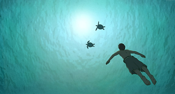 The Red Turtle, bästa animationsfilmer, La tortue rouge, HD tapet HD wallpaper