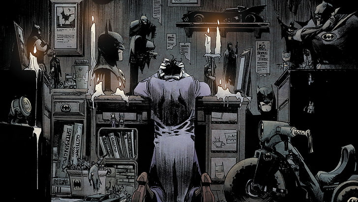 Бэтмен и Джокер цифровые обои, Джокер, Бэтмен, комиксы, DC Comics, темный, произведение искусства, Шон Мерфи, HD обои