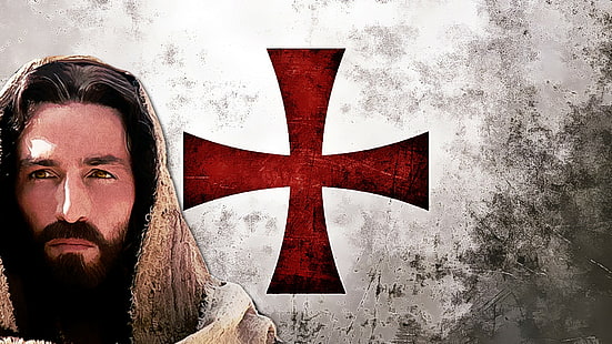 Jesus Christus, Kreuz, Flagge, Christentum, Templer, HD-Hintergrundbild HD wallpaper