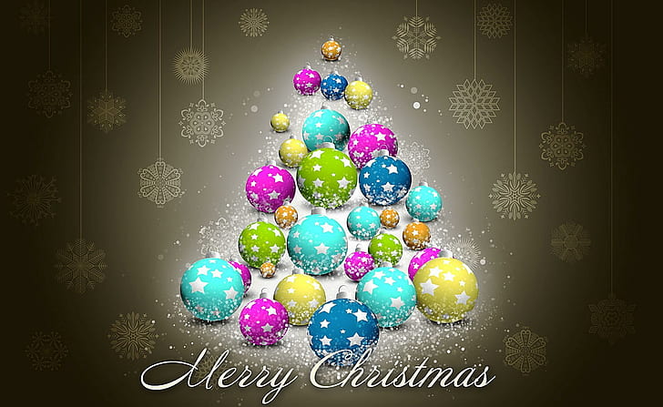 dekorasi natal, cerah, berwarna-warni, kepingan salju, huruf, ucapan, selamat natal banyak, dekorasi natal, cerah, berwarna-warni, kepingan salju, huruf, ucapan, Wallpaper HD