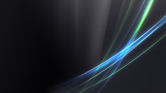 син и зелен цифров тапет, линия, цветни, линии, черен фон, HD тапет HD wallpaper