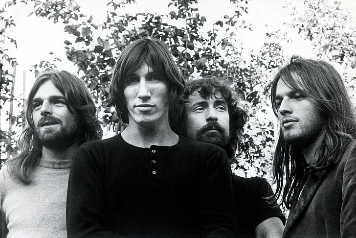 Pink Floyd, Rockband, Syd Barrett, Roger Waters, David Gilmour, Richard Wright, Bw, HD-Hintergrundbild