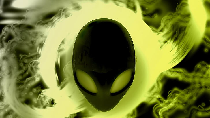 alienware, verde, cabeza, Fondo de pantalla HD