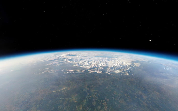 Tierra, espacio, atmósfera, nubes, vista orbital, Fondo de pantalla HD