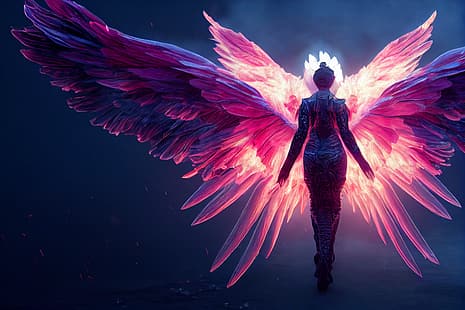 AI изкуство, ангел, архангел, HD тапет HD wallpaper