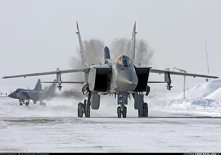 aircraft, fighter, foxhound, jet, mig, mig 31, mikoyan, russia, HD wallpaper HD wallpaper