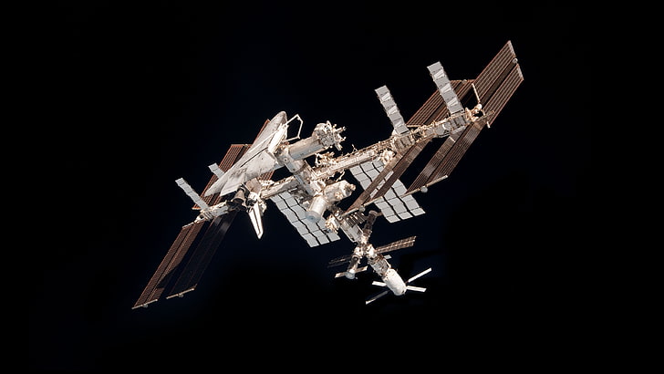 ISS, espaço, Estação Espacial Internacional, minimalismo, HD papel de parede