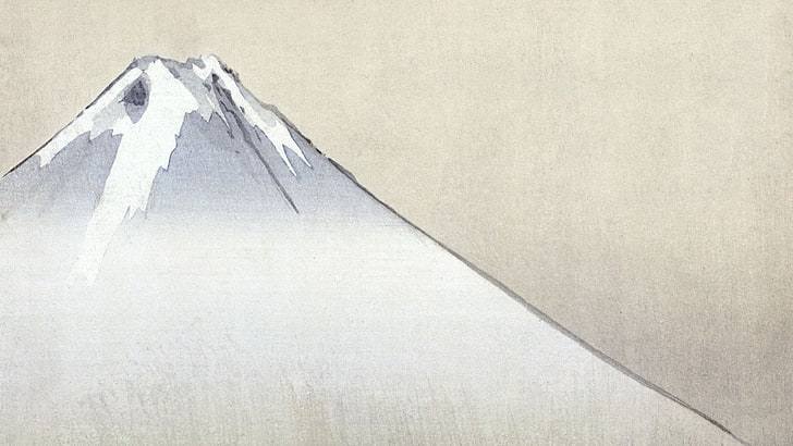 boyama, Japon Sanatı, dağlar, HD masaüstü duvar kağıdı