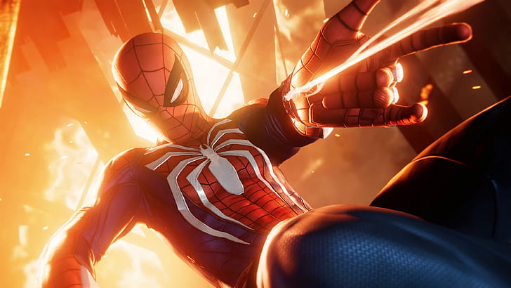 PlayStation 4, Spider-Man, 4K, 2018, HD wallpaper