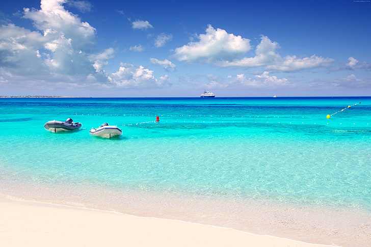 Награди на Travelers Choice 2016, Балеарски острови, Най-добри плажове за 2016 г., Испания, Форментера, Плая де Сес Илетес, HD тапет