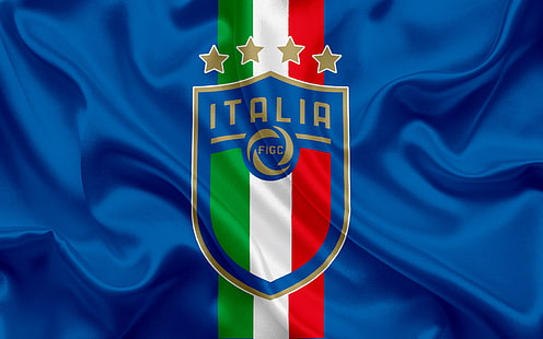 Sepak Bola, Tim Sepak Bola Nasional Italia, Emblem, Italia, Logo, Wallpaper HD HD wallpaper