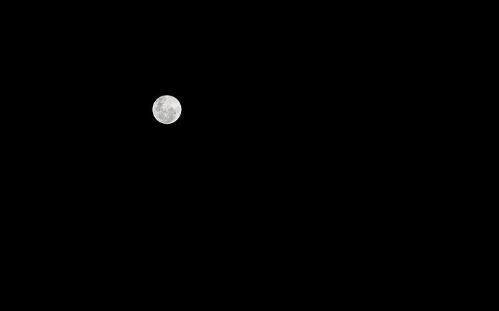 Luna, minimalismo, notte, Sfondo HD
