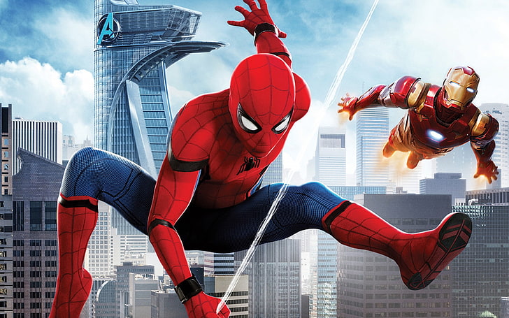 Spider Man Homecoming Iron Man 2017 Movies HD Wall.., HD wallpaper
