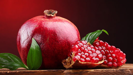 Sweet red fruit, pomegranate, Sweet, Red, Fruit, Pomegranate, HD wallpaper HD wallpaper